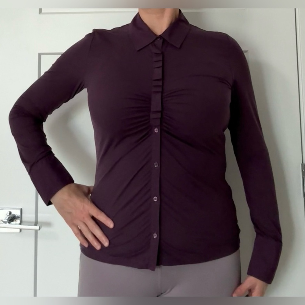Hugo Boss Wine Colour Long Sleeve Top